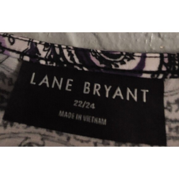 Lane Bryant Tops Blouse Women's Plus Size 22/24  Paisley, Purple Preppy, Hippie, - Picture 2 of 7